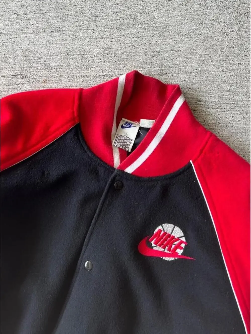 90s Nike Force Basketball Varsity Jacket